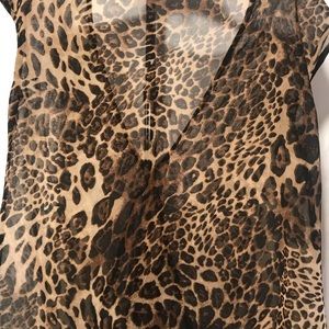 extreme hi/low leopard print top